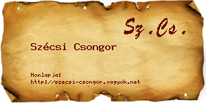 Szécsi Csongor névjegykártya