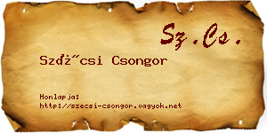 Szécsi Csongor névjegykártya